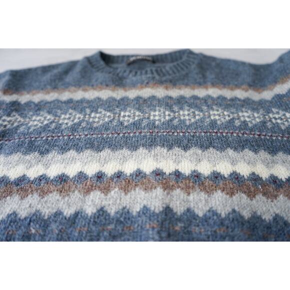 VTG Men Puritan Fair Isle Nordic Wool Blend Knit Sweater L Preppy Cabin Grandpa - Picture 5 of 13